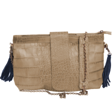 sac minima croco vert taupe